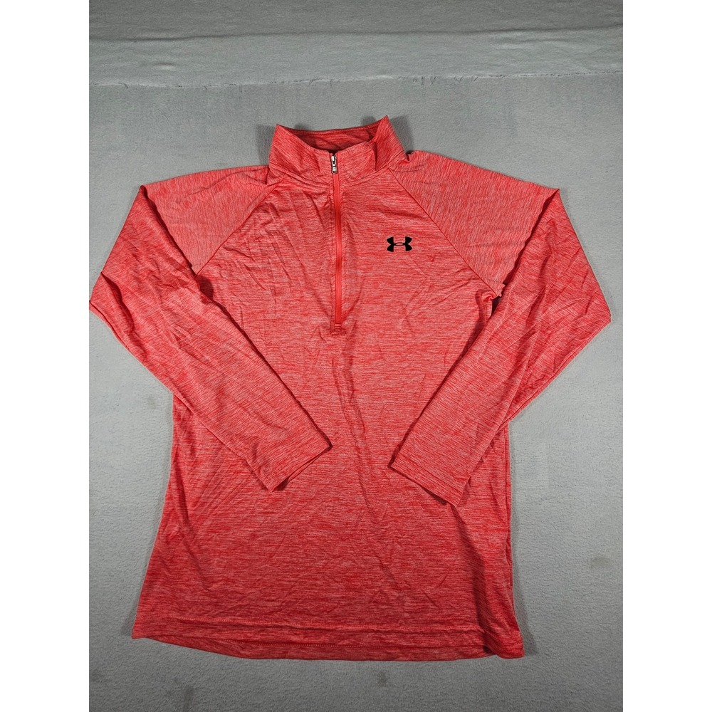 Under Armour Mens HeatGear Tech 2.0 1/4 Zip Pullover Pink Heather 1328495 Size M